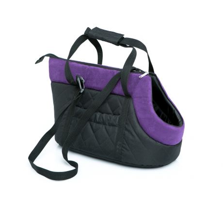 Cestovná taška Čierna s fialovým lemom,3 rozmery