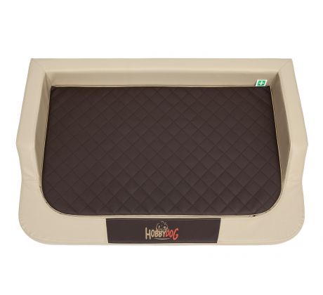 Pelech Mediko LUX béžová s hnedým matracom,rôzne rozmery