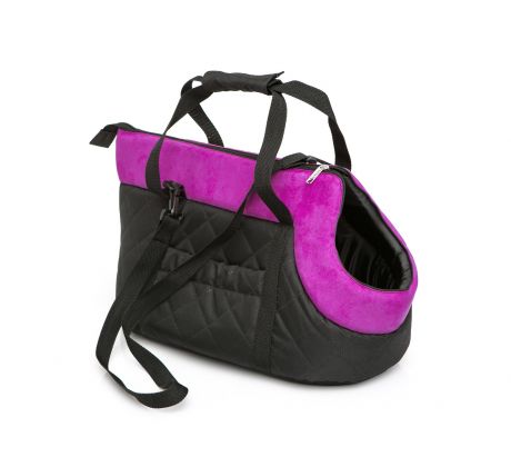 Cestovná taška Čierna s ružovým lemom,3 rozmery