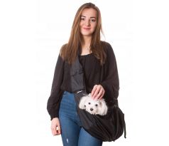 Transportná taška Juliette pre psa na rameno čierna