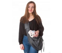 Transportná taška Juliette pre psa na rameno sivá