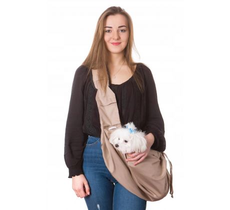 Transportná taška Juliette pre psa na rameno béžová