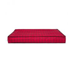 Obojstranný matrac 120x82cm,štvorčeky červená