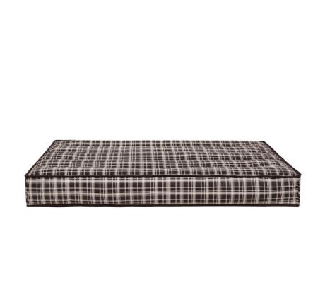Obojstranný matrac 120x82cm,štvorčeky hnedá